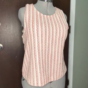 Madewell bouclé tank top with cross back